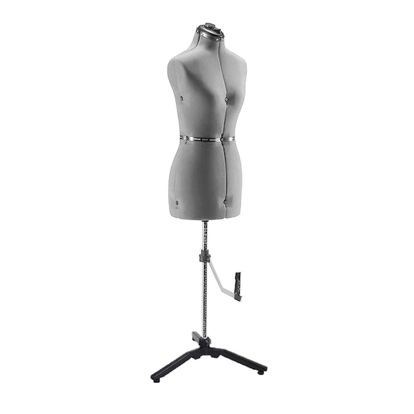 Wall-To-Wall Family Small Adjustable Mannequin Dress Form Grey WA2581871 - main